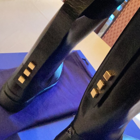 NWT beautiful Stuart Weitzman black rain boots - Picture 8 of 11